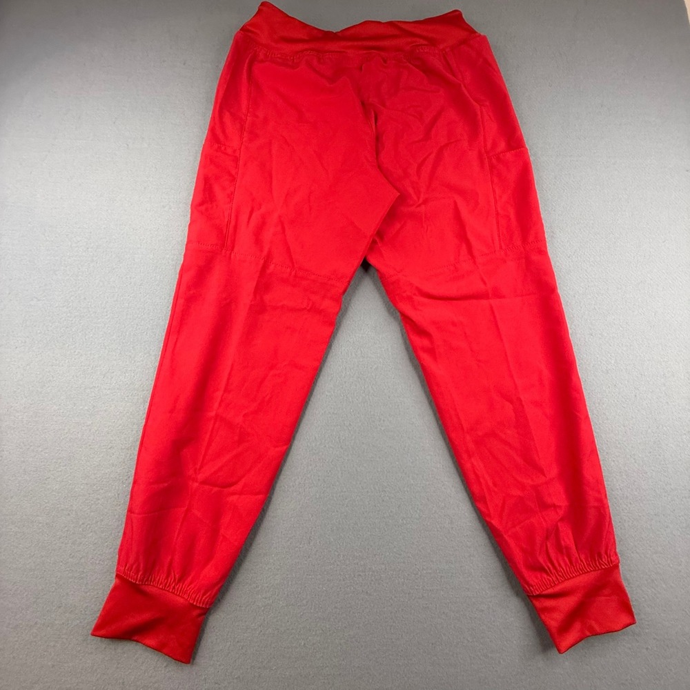 WonderWink W123 Scrub Jogger Womens Medium Petite Red Cargo Athletic Pants 5555P - Picture 2 of 12